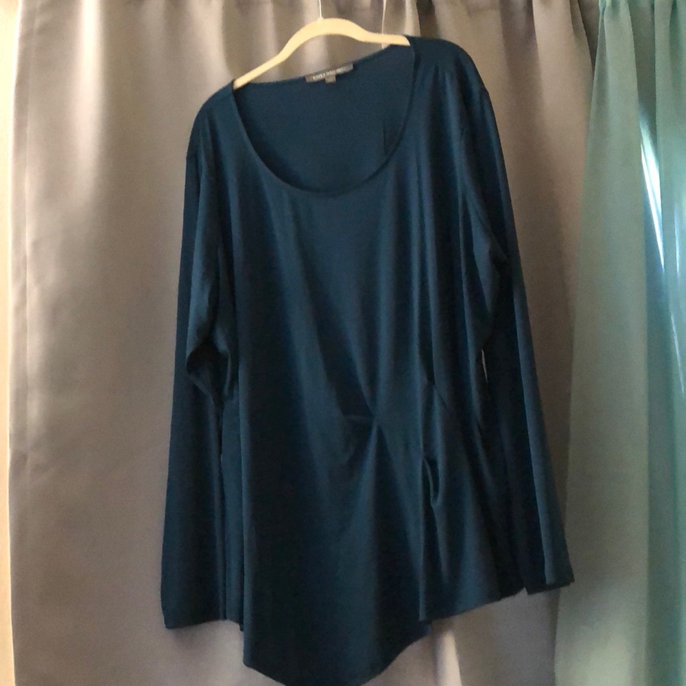 Long sleeve teal blouse